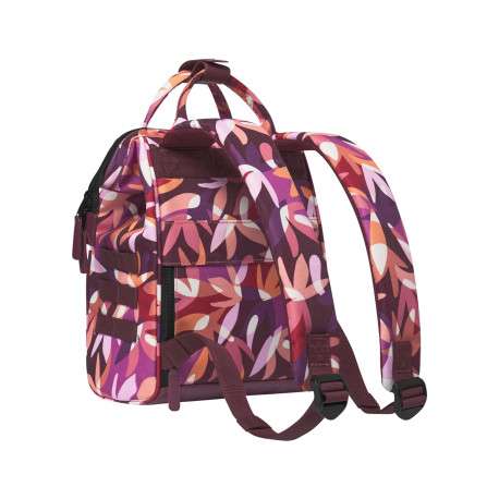 Sac à dos rose imprimé de fleurs avec des pochettes interchangeables - Image 5