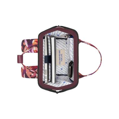 Sac à dos rose imprimé de fleurs avec des pochettes interchangeables - Image 8