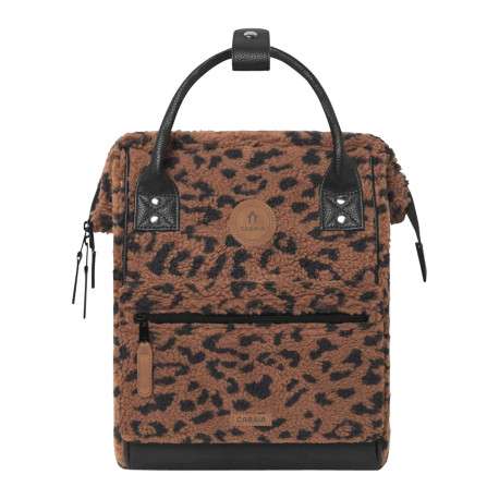 Sac à dos léopard imprimé avec deux pochettes interchangeables et logo iconique - Image 2