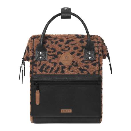 Sac à dos léopard imprimé avec deux pochettes interchangeables et logo iconique - Image 3