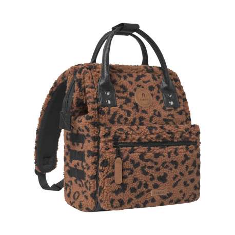 Sac à dos léopard imprimé avec deux pochettes interchangeables et logo iconique - Image 4