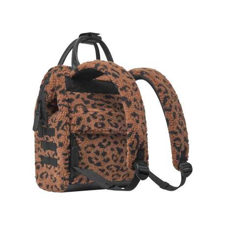 Sac à dos léopard imprimé avec deux pochettes interchangeables et logo iconique - Image 5