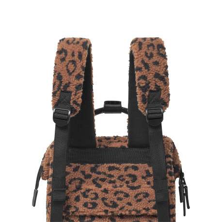 Sac à dos léopard imprimé avec deux pochettes interchangeables et logo iconique - Image 7