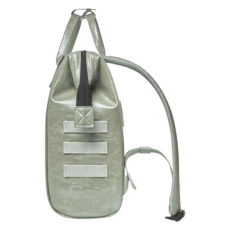 Sac à dos vert uni avec deux pochettes interchangeables et logo iconique - Image 6