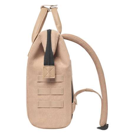 Sac à dos beige uni avec deux pochettes interchangeables et logo iconique - Image 6