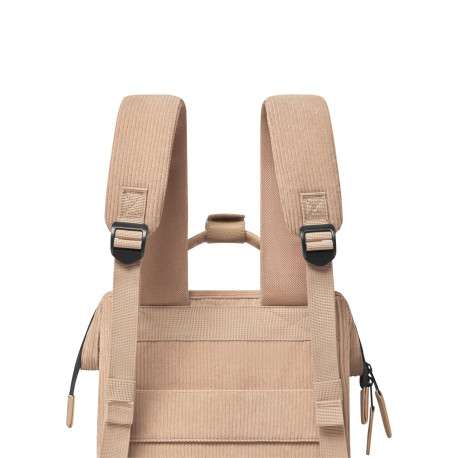 Sac à dos beige uni avec deux pochettes interchangeables et logo iconique - Image 7