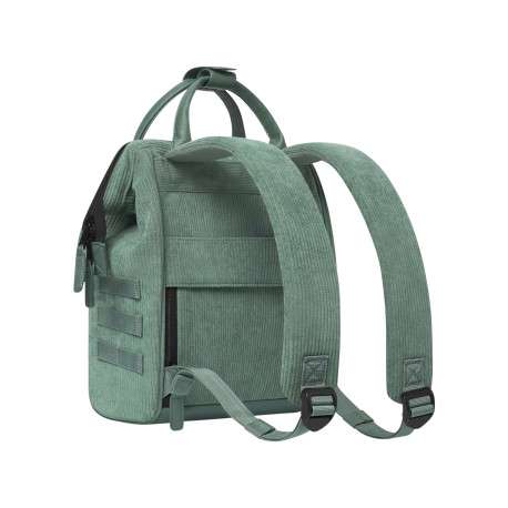 Sac à dos kaki uni avec deux pochettes interchangeables et logo iconique - Image 5