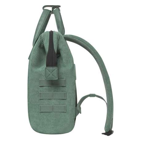 Sac à dos kaki uni avec deux pochettes interchangeables et logo iconique - Image 6