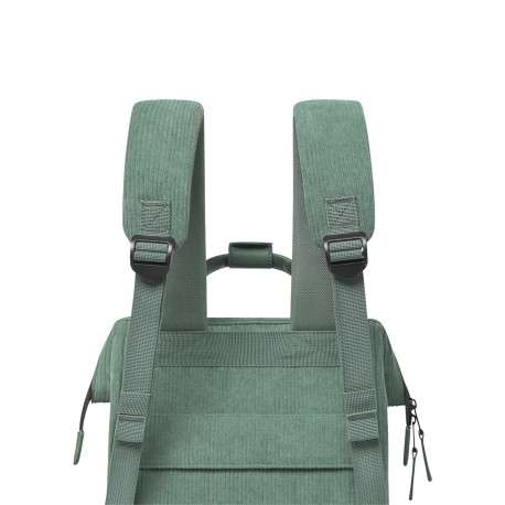 Sac à dos kaki uni avec deux pochettes interchangeables et logo iconique - Image 7