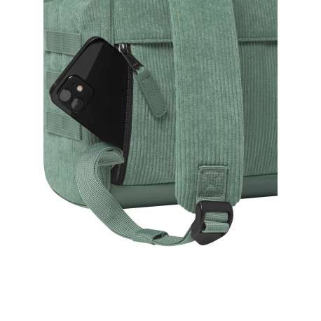 Sac à dos kaki uni avec deux pochettes interchangeables et logo iconique - Image 9
