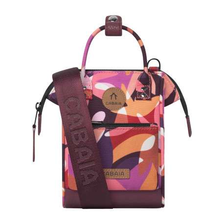 Sac à bandoulière rose imprimé de fleurs avec une fermeture zippée