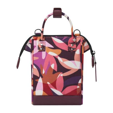 Sac à bandoulière rose imprimé de fleurs avec une fermeture zippée - Image 2
