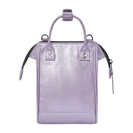 Sac à bandoulière violet uni avec une petite pochette sur le devant - Image 2