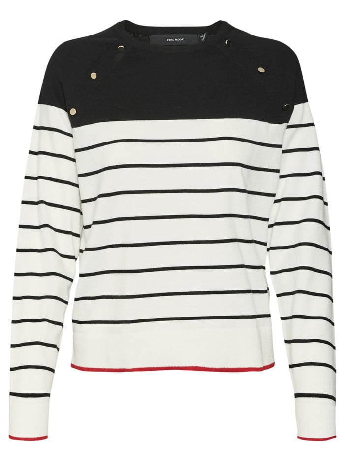 Pull écru en coton mélangé...