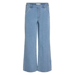 Jean en coton stone avec une coupe droite et des passants pour ceinture