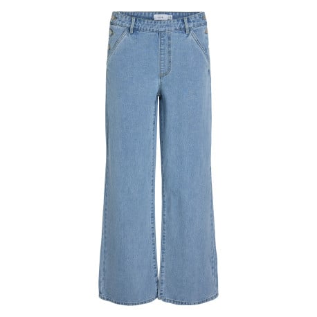Jean en coton stone avec une coupe droite et des passants pour ceinture 