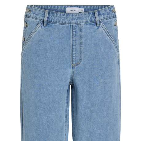 Jean en coton stone avec une coupe droite et des passants pour ceinture - Image 8