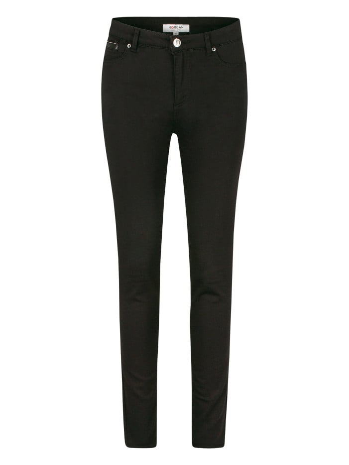 Pantalon 5 poches noir uni...