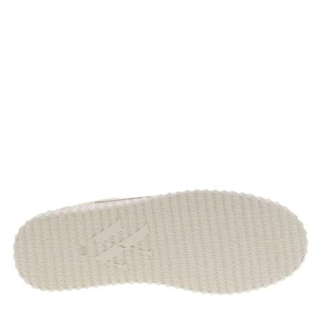 Tennis beige à semelle creepers écrue avec 3 bandes auto-agrippante dorées - Image 8