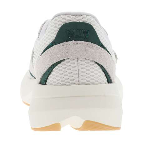 Baskets running blanches et vertes en mesh avec lacets plats et logo métal - Image 6