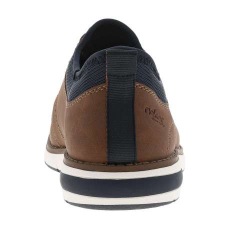 Sneakers brun à talon plat et à lacets élastiqués ronds avec marque embossée - Image 6