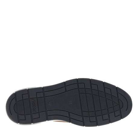 Sneakers brun à talon plat et à lacets élastiqués ronds avec marque embossée - Image 5