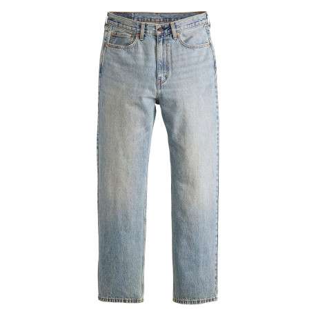 Jean 565 en coton bleu ciel légèrement délavé avec une coupe ample
