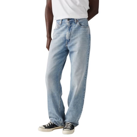 Jean 565 en coton bleu stone légèrement délavé avec une coupe ample