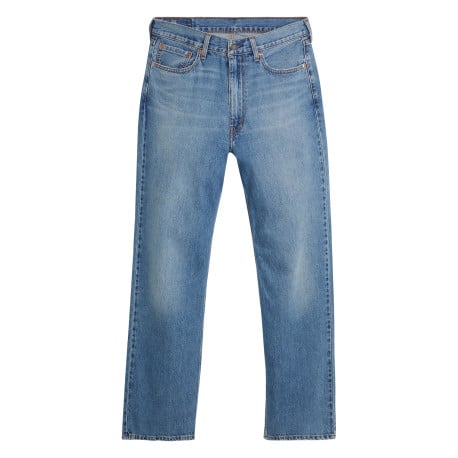 Jean 565 en coton bleu légèrement délavé avec une coupe ample