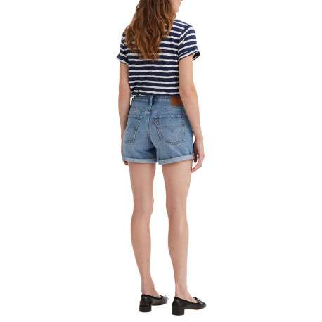 Short denim 501® en coton bleu uni court à coupe slim et à taille mi-haute - Image 2