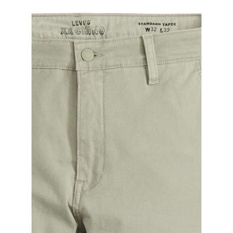 Chino en coton beige uni avec une coupe slim et des passants pour ceinture - Image 3