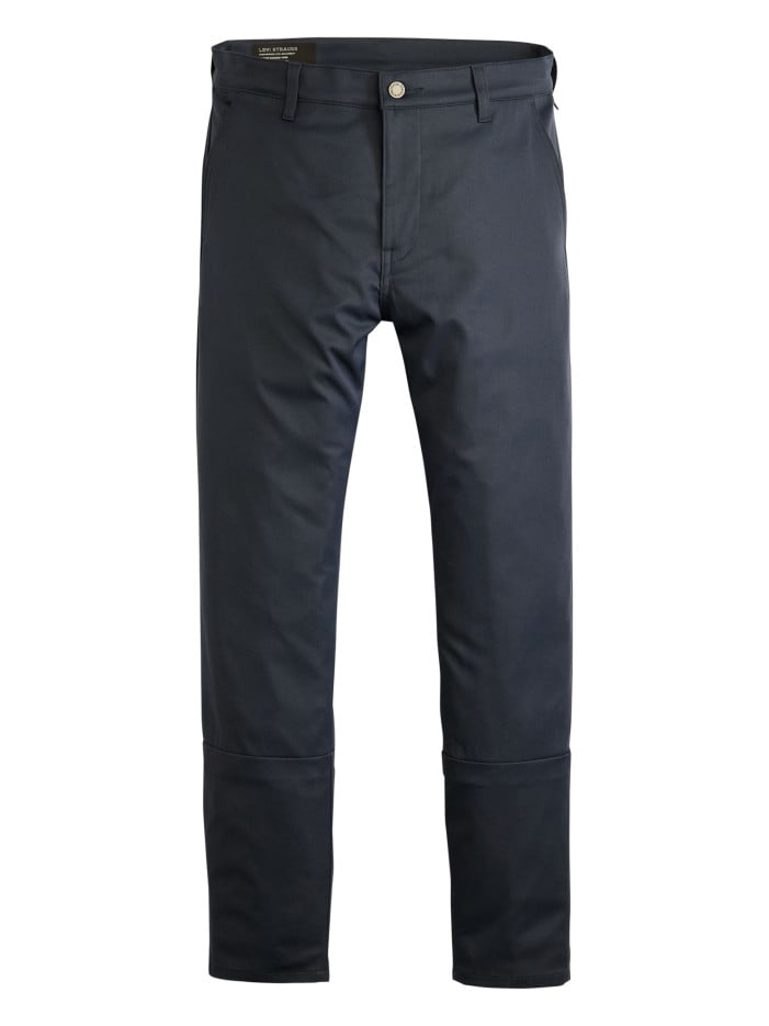 Chino bleu marine uni à...