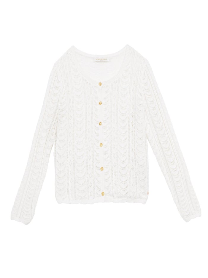 Gilet en coton écru en...
