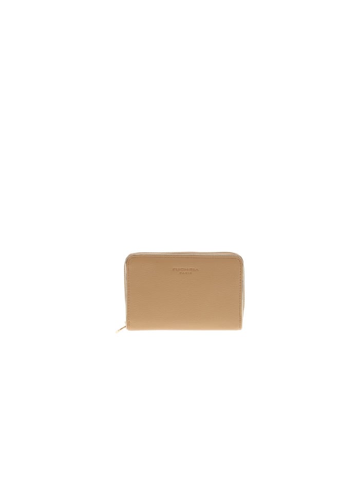 Portefeuille caramel uni...