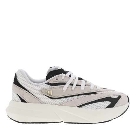 Baskets running blanches et beiges en mesh avec lacets blancs et semelle écrue - Image 2