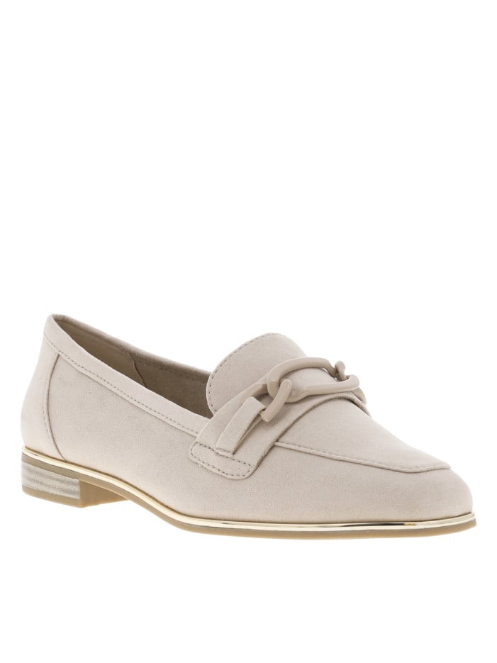 Mocassins taupe à talon...
