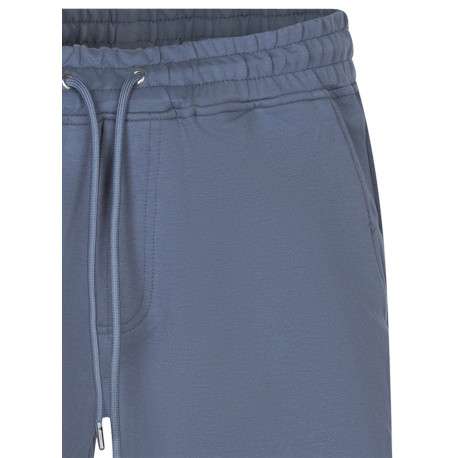 Jogging bleu uni avec une coupe droite et une taille élastiquée - Image 3