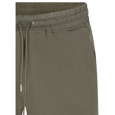 Jogging kaki uni avec une coupe droite et une taille élastiquée - Image 3