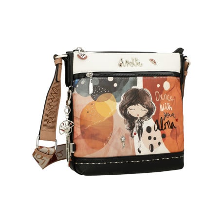 Sac à bandoulière rouille imprimé avec nom iconique sur le devant - Image 2