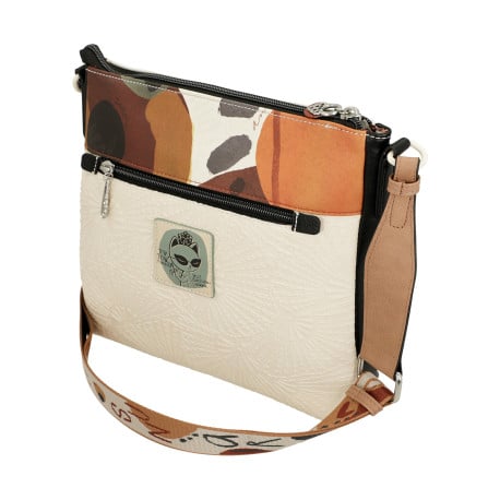 Sac à bandoulière rouille imprimé avec nom iconique sur le devant - Image 6