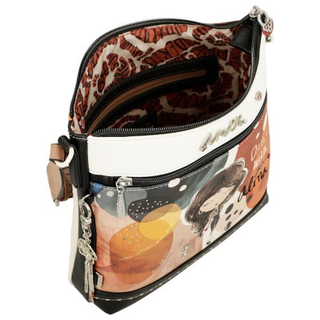 Sac à bandoulière rouille imprimé avec nom iconique sur le devant - Image 7