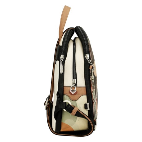 Sac à dos rouille imprimé avec une fermeture zippée et nom iconique  - Image 4