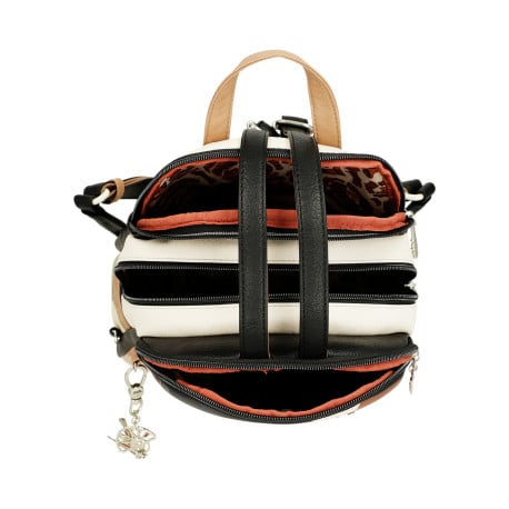 Sac à dos rouille imprimé avec une fermeture zippée et nom iconique  - Image 7