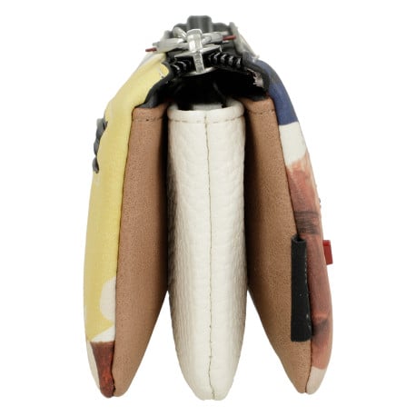 Porte-monnaie rouille imprimé avec des compartiments et zip de fermeture - Image 3