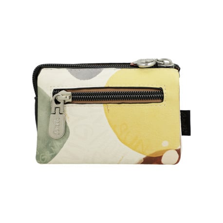 Porte-monnaie rouille imprimé avec des compartiments et zip de fermeture - Image 4