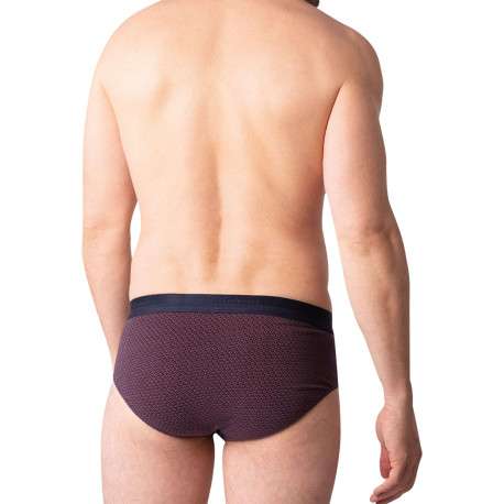 Lot de 3 slips en coton bicolores à motifs avec le nom de la marque - Image 4