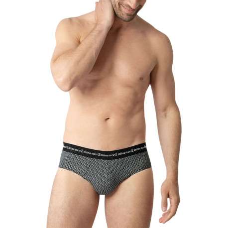 Lot de 3 slips en coton noirs à motifs avec le nom de la marque - Image 3