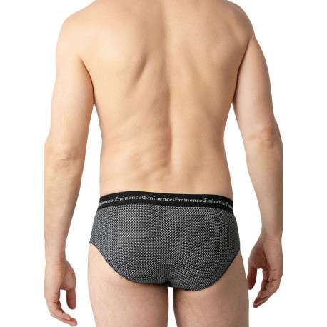 Lot de 3 slips en coton noirs à motifs avec le nom de la marque - Image 4