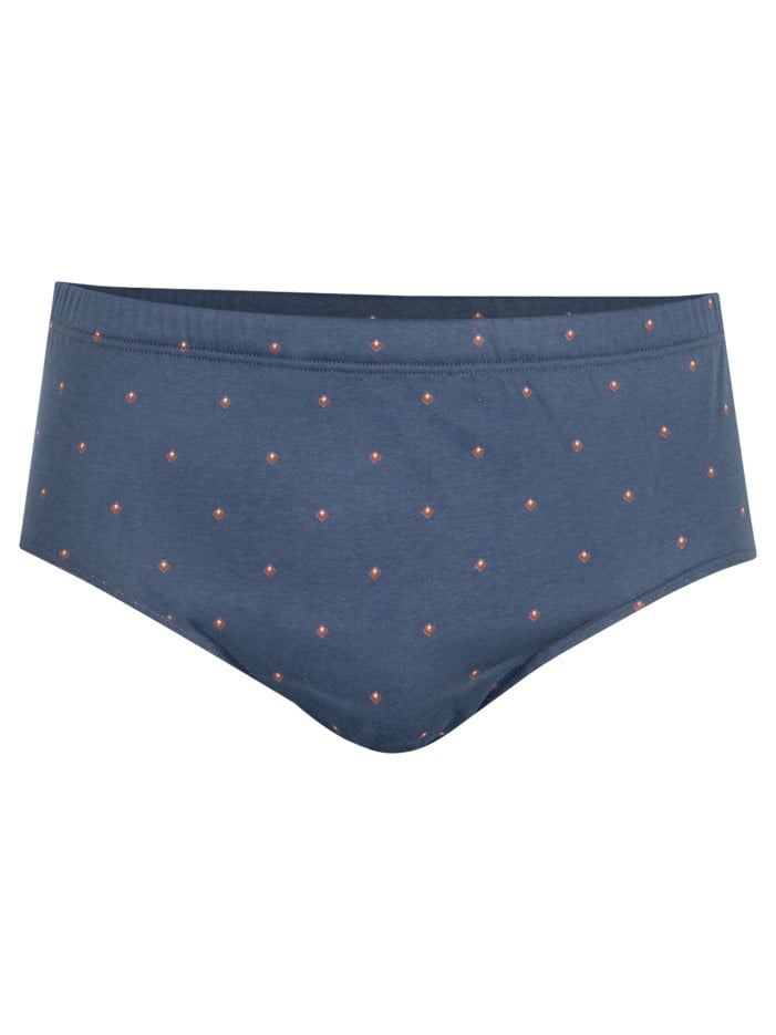 Slip en coton bleu marine à...