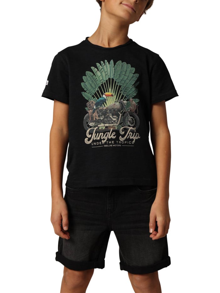 T-shirt en coton noir...